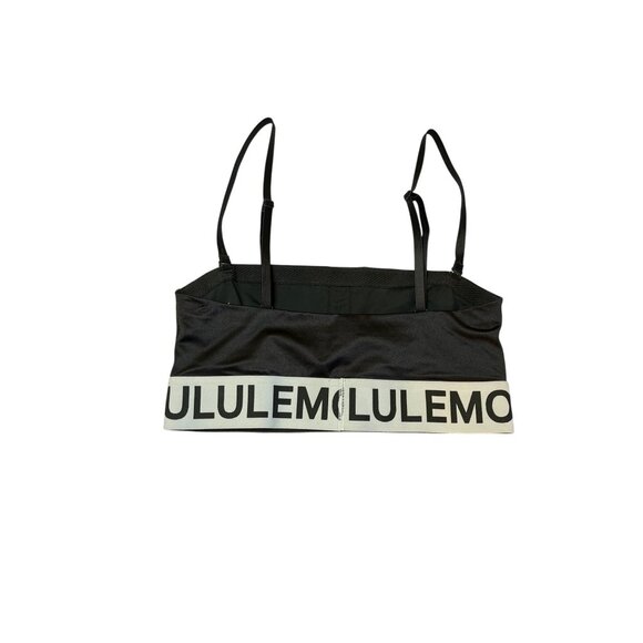 Lululemon Satin Shine Logo Train Bra For A/B Cups Rainforest Green Size M - Picture 2 of 4